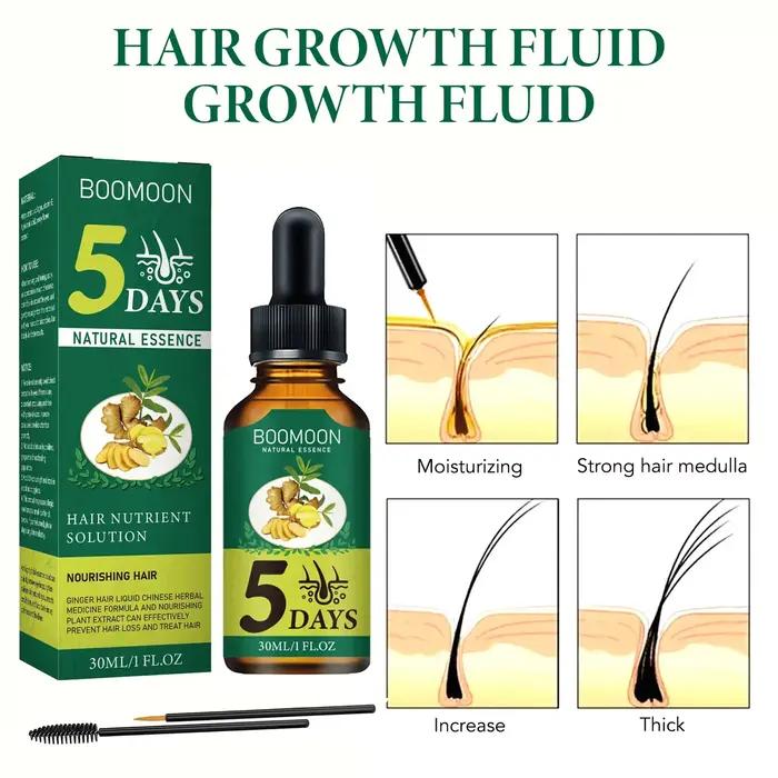 Fluide anti-chute de cheveux au gingembre 30ml - Combat la calvitie, stimule les follicules et nourr