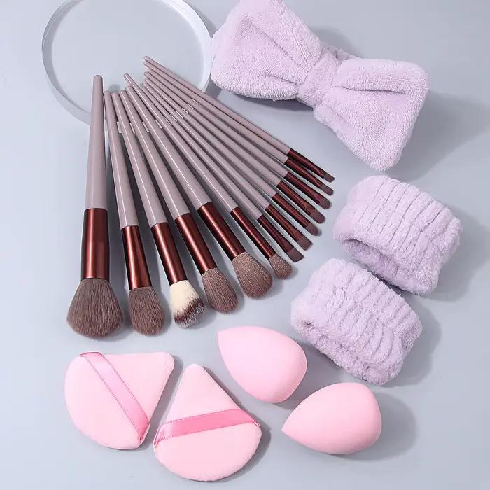 Ensemble de maquillage 20 pièces comprenant des pinceaux de maquillage, des éponges de beauté, des h