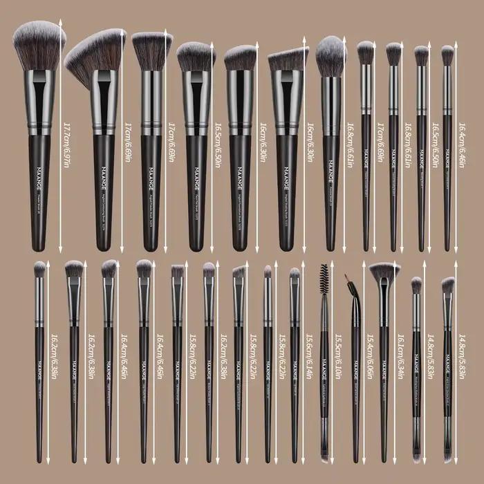 MAANGE 25 pièces boîte-cadeau professionnelle pinceaux de maquillage Kit visage yeux pinceaux de bea