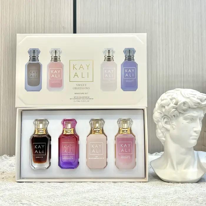 KAYALI Coffret de 4 mini-parfums 10ml Vanille Oud Floral Fruité Oriental Longue Durée Unisexe Eau de