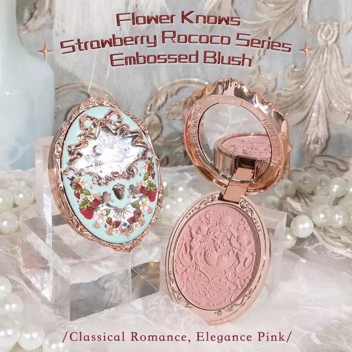 Flower Knows Strawberry Rococo Series Blush en relief 5g Blush en poudre