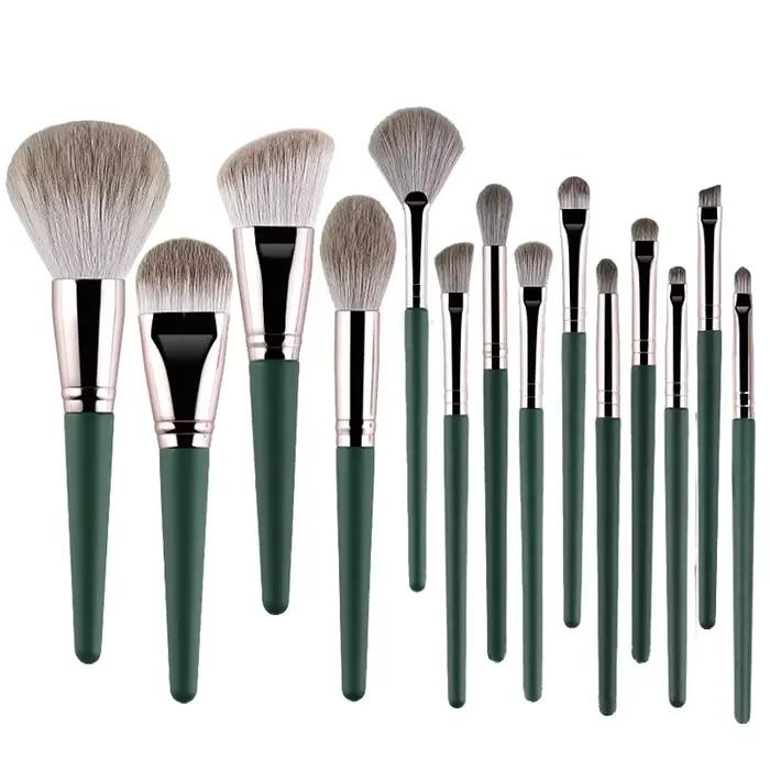 14 pièces pinceaux de maquillage doux moelleux outils de maquillage poudre cosmétique ombre à paupiè