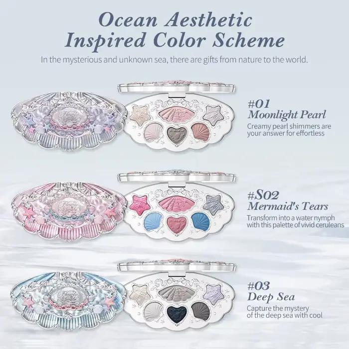 Flower Knows Shell's Jewel Collection Palette de maquillage 6 couleurs