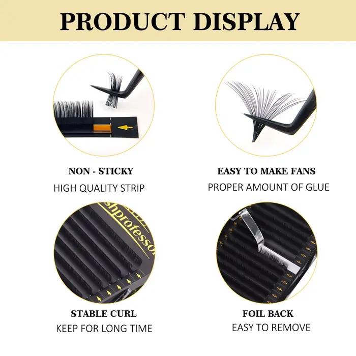 Lashprofessor-Extensions de cils en faux vison, doux, naturels, individuels, coréen, Pbt, volume rus