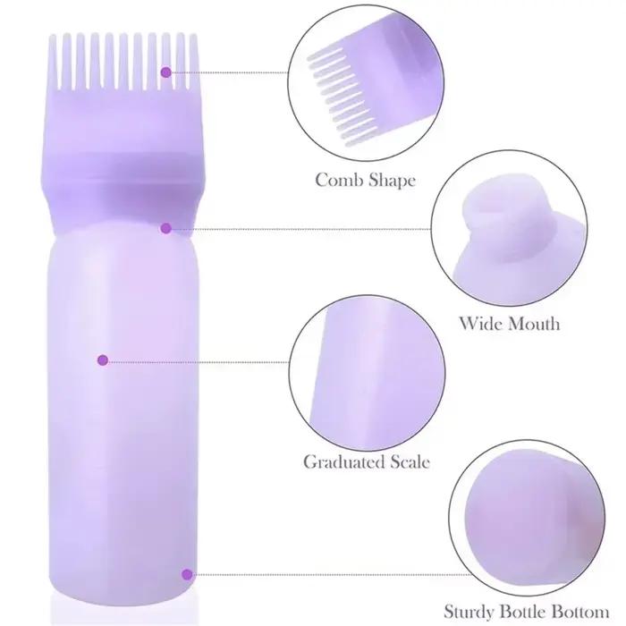 Brosse à shampoing en Silicone, peigne de Massage du cuir chevelu, applicateur d'huile de teinte, bo
