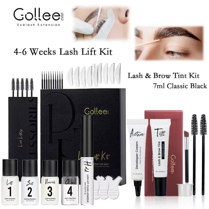 Kit de permanente pour cils et sourcils Gollee, permanente pour cils, kit de lifting des cils semi-p