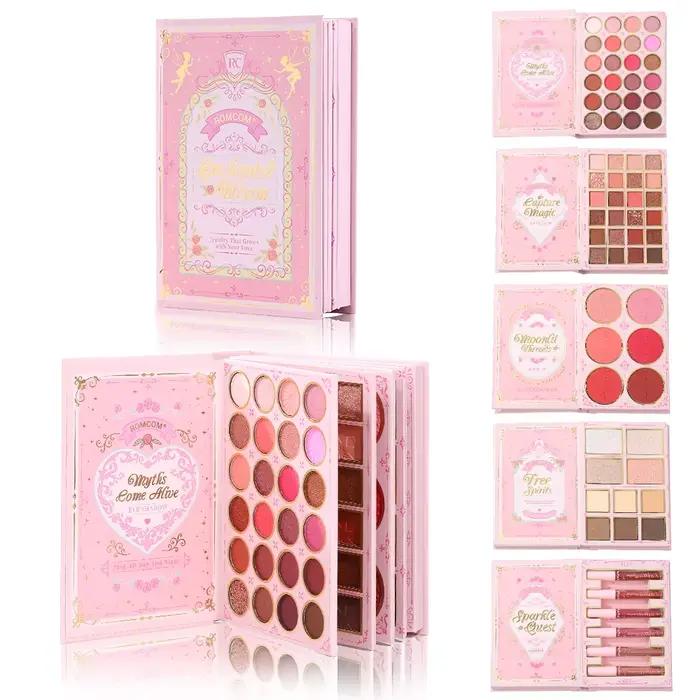 Palette de maquillage tout-en-un 5 couches, 48 fards à paupières + 6 rouges à lèvres + 6 blush + con