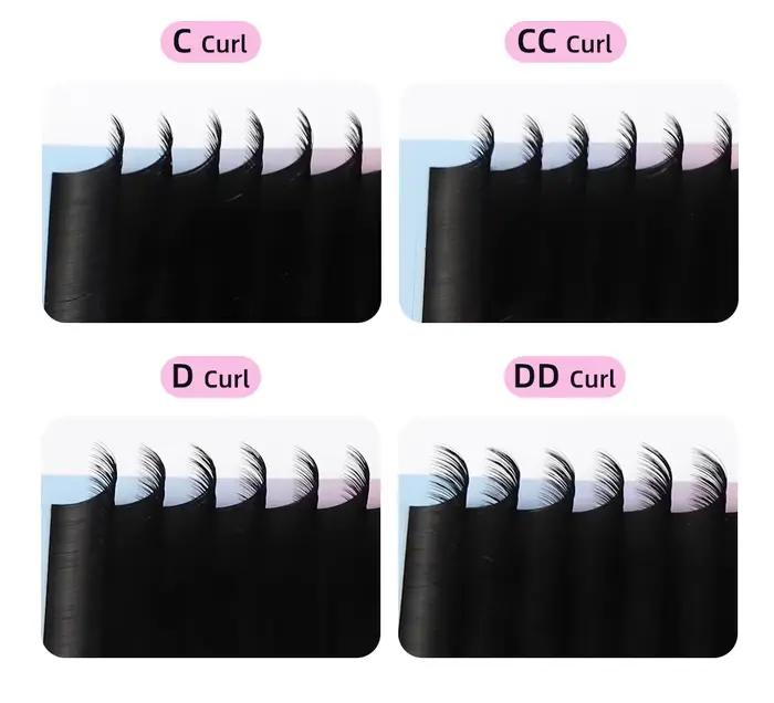 10 étuis Extension de cils individuels 6-20mm faux cils synthétiques en vison cils inférieurs Volume