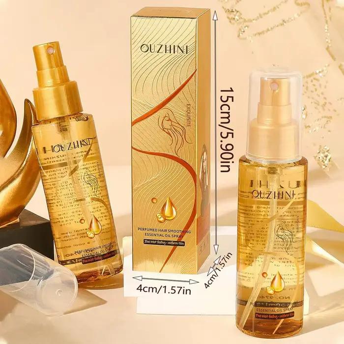 Le spray d'huile essentielle de soin capillaire nourrissant en profondeur peut augmenter la brillance et améliorer la réparation et les dommages causés par les cheveux