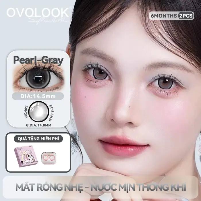 OVOLOOK - 2 paires de lentilles de contact colorées effet nacré bleu brillant