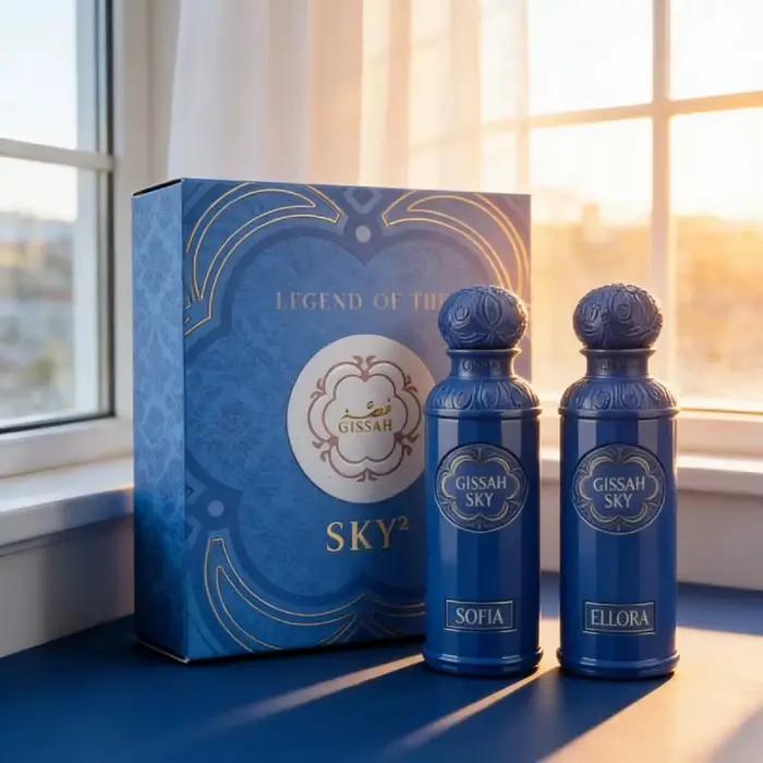 Ensemble de parfums Gissah Akoya pour femmes 90ML X 2 Parfum floral longue durée Flacon élégant Idéal pour un usage quotidien et pour offrir en cadeau