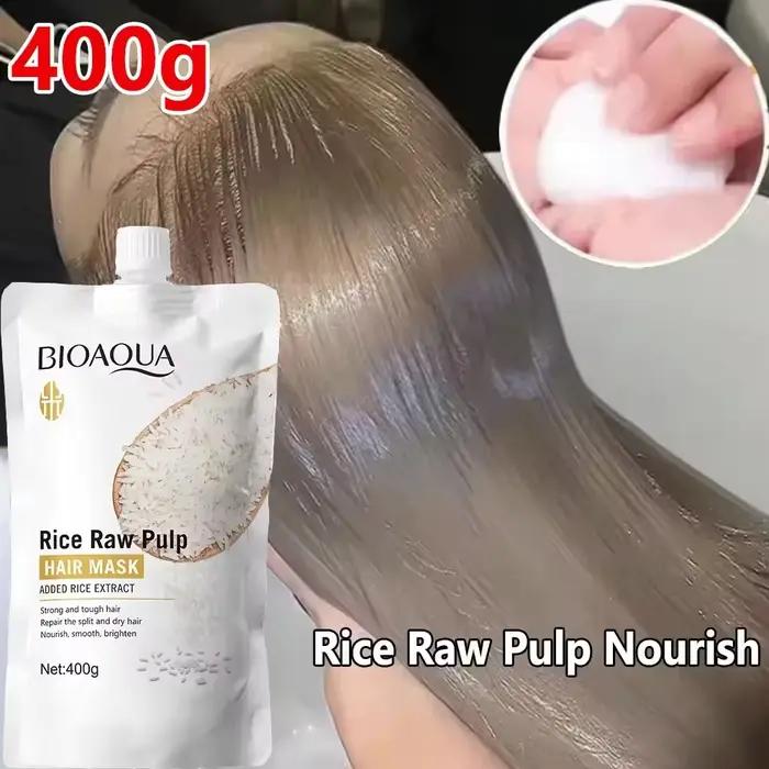 Masque capillaire à la kératine magique au riz, réparation en 5 secondes des cheveux crépus endommagés, doux, lisse, brillant, hydratant, nourrissant, soin des racines
