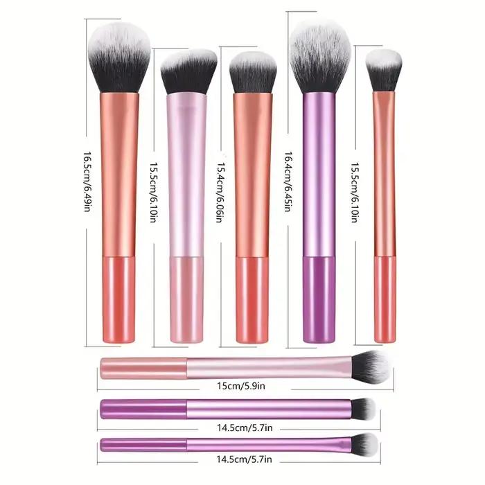Kit de pinceaux de maquillage synthétiques doux