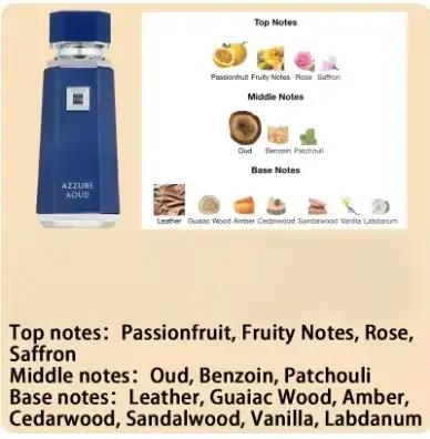 Eau de Parfum Longue Durée Arabe Brun Cocoa Morado Azzure Aoud French Avenue Parfum Boisé Épicé Vanille pour Homme