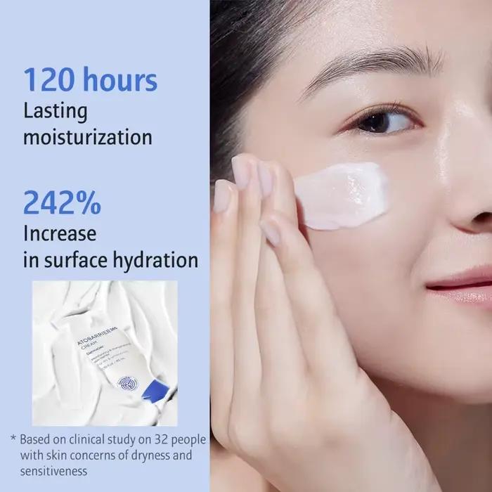 Crème hydratante apaisante et adoucissante 80g, hydratante, verrouillage à l'eau à Long terme, réparation, crème spéciale sèche et sensible pour le visage