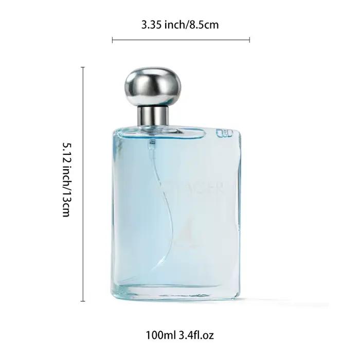 Parfum longue durée Voyager 100ML 3.4FL.OZ pour homme, Eau de Parfum boisée aquatique pour homme, Cologne musquée au cèdre, Spray de parfum pour homme