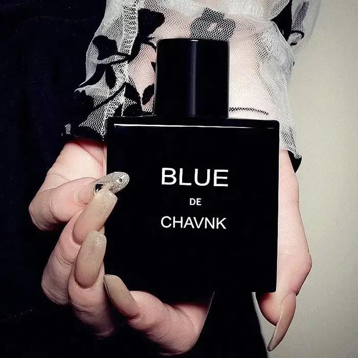 Eau de Parfum Vaporisateur 50ML Bleu Parfum pour Homme Note Fruitée Mystère Unique Masculin Goût Calme et Réussi