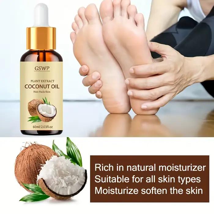 L'huile de noix de coco GSWP est idéale pour prendre soin des cheveux secs et emmêlés