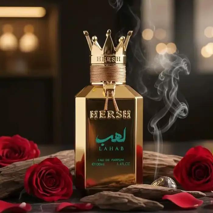 Parfum haut de gamme du Moyen-Orient, design de couronne de flamme, parfum pour homme, forte tenue, parfum boisé oriental, cadeau