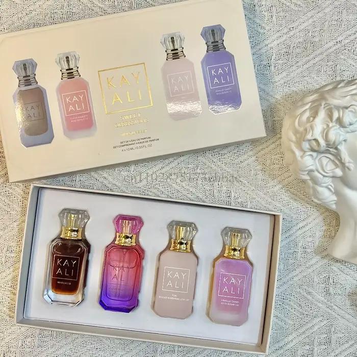 KAYALI Coffret de 4 mini-parfums 10ml Vanille Oud Floral Fruité Oriental Longue Durée Unisexe Eau de Parfum