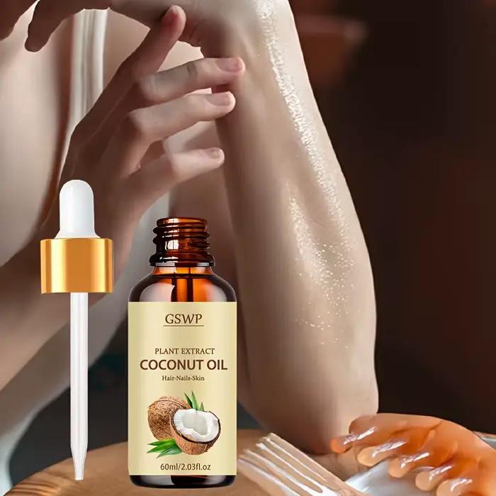 L'huile de noix de coco GSWP est idéale pour prendre soin des cheveux secs et emmêlés