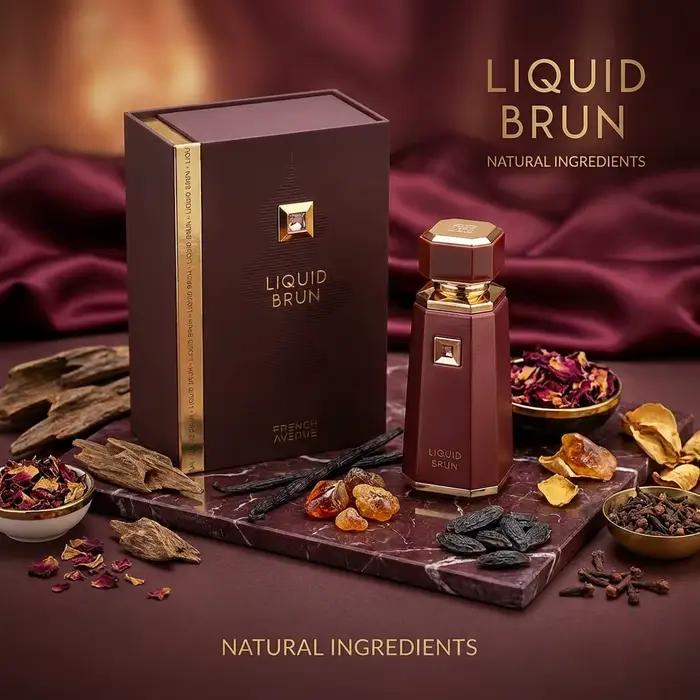 Parfum arabe longue tenue liquide Brun Cocoa Morado Azzure Aoud French Avenue Fragrance Woody Spicy Vanilla