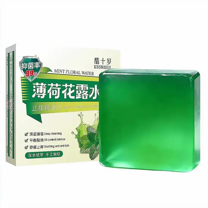 Peppermint Essential Oil Soap Refreshing & Cooling Flower Water Bath Bar