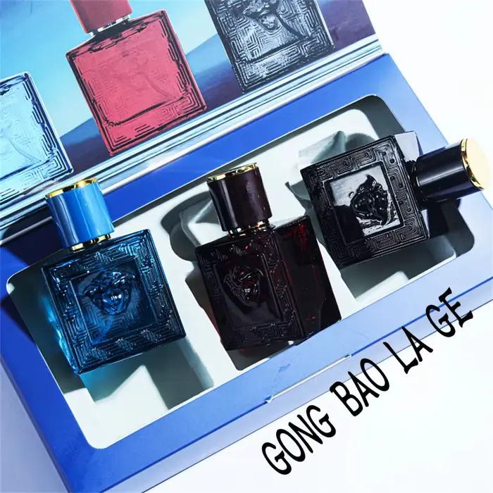 Marque 90ml hommes parfum coffret cadeau 3 pièces ensemble charmant homme Colognes