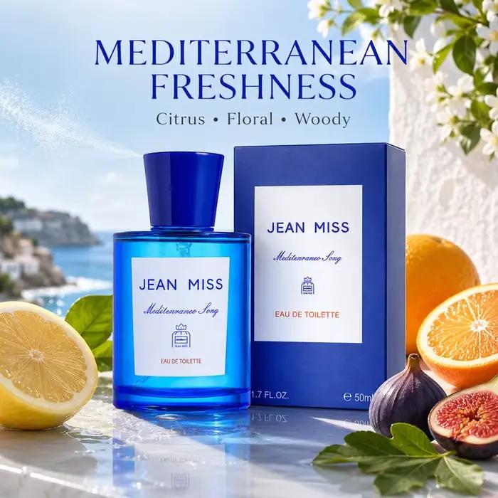 EDT Parfum Homme Femme Agrumes Océaniques 50ml Méditerranéen Longue Durée Eau de Toilette Fraîche Usage Quotidien Marque Parfumée