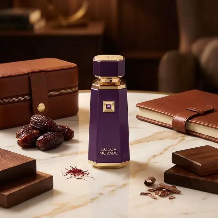 Parfum arabe longue tenue liquide Brun Cocoa Morado Azzure Aoud French Avenue Fragrance Woody Spicy Vanilla