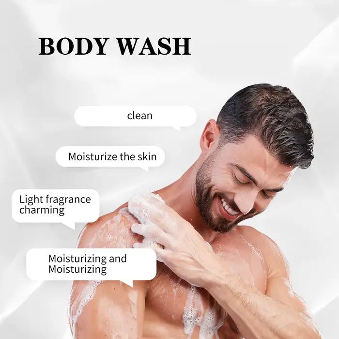 YILEST Lavage corporel au charbon de bois et au citron Nettoyage en profondeur, hydratant, parfum léger, doux pour tous les types de peau - 200 ml/6,76 fl.oz