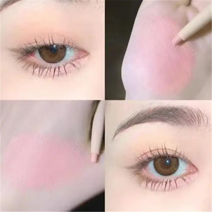 Crayon de ver à soie couché à la menthe douce, stylo de fard à paupières à paillettes de galaxie, Eyeliner brillant imperméable longue durée, bâton de maquillage