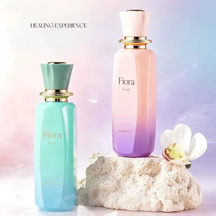 Fiora Eau de Parfum pour Femme, Parfum Floral Fruité Longue Durée, Flacon Dégradé, Parfum Portable pour Femme, Cadeau pour les Rendez-vous Quotidiens