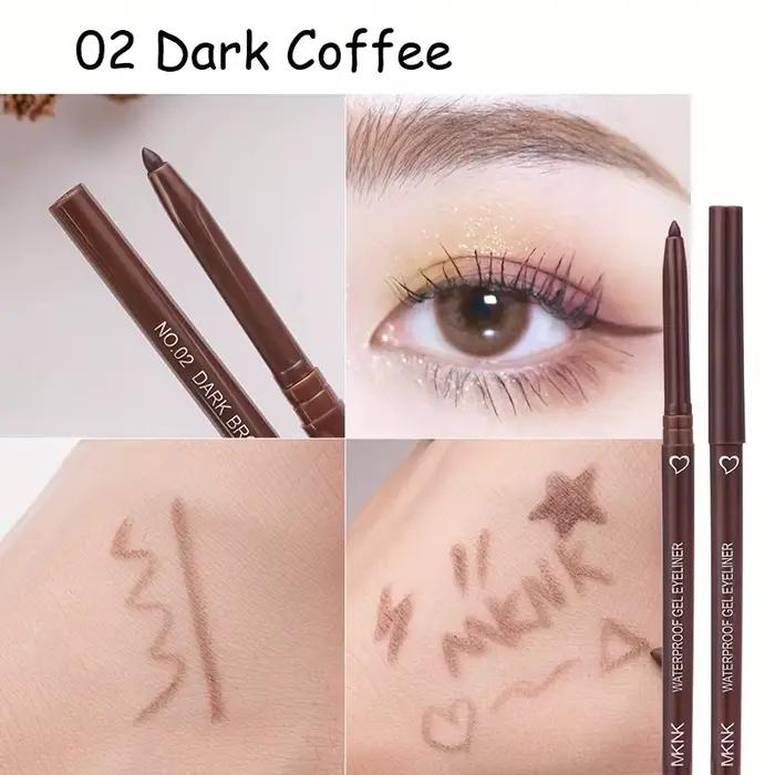 Crayon Eyeliner 5 couleurs, imperméable, longue durée, bleu, noir, marron, facile à porter