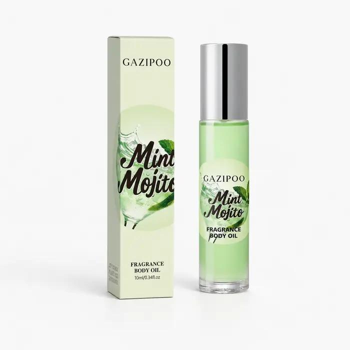 Huile Corporelle Parfumée Menthe Mojito 10ml - Huile Parfumée Fraîche et Subtile, Eau de Toilette Or