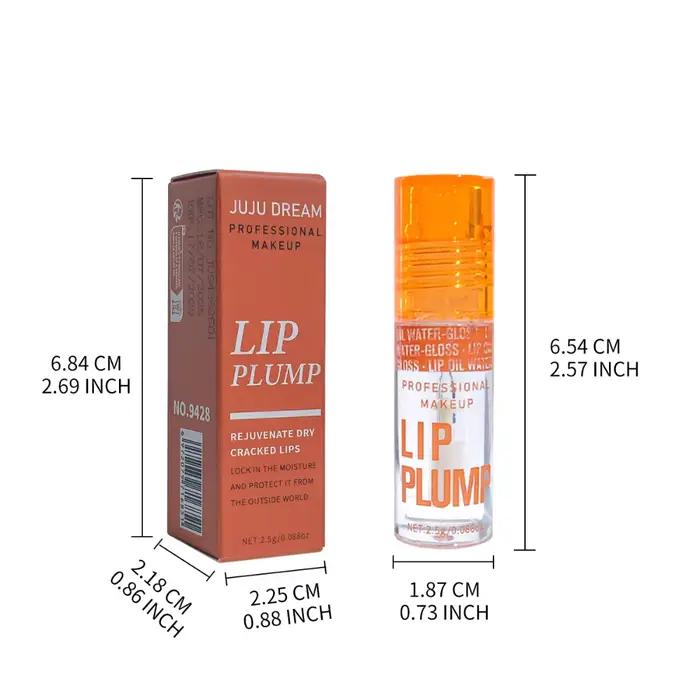 Huile à lèvres cerise dodue – Sérum hydratant brillant à lèvres, volume et brillance imperméables longue durée, non collant, unisexe, maquillage de vacances