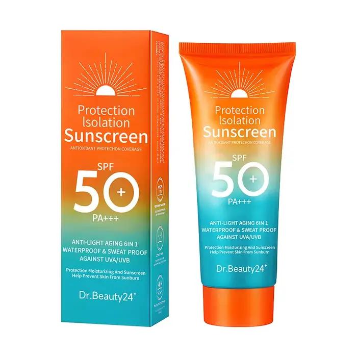 Crème solaire pour le visage et le corps, imperméable, SPF 50 + UV, crème solaire, crème protectrice