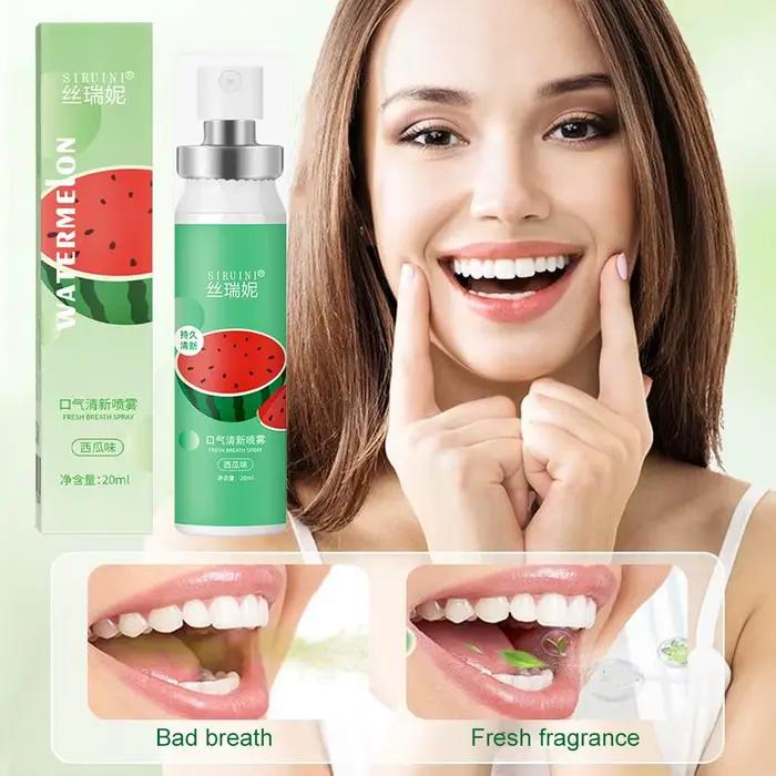 Spray buccal rafraichissant en extraits de plantes naturels pour haleine fraiche longue duree oolong ou menthe portable pour femmes et hommes occasions speciales