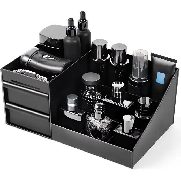 Boîte de rangement pour cosmétiques pour hommes, organisateur de parfum et de Cologne pour hommes, o