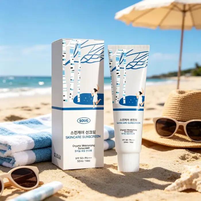 Crème solaire hydratante bio coréenne