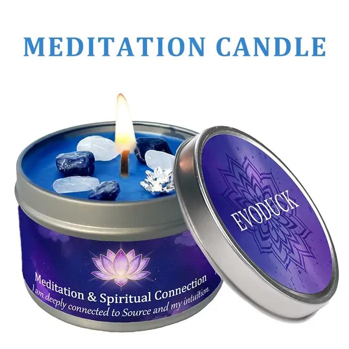 Bougies parfumées | Lavande et eucalipte pour la mise au point profonde, la méditation, le yoga et