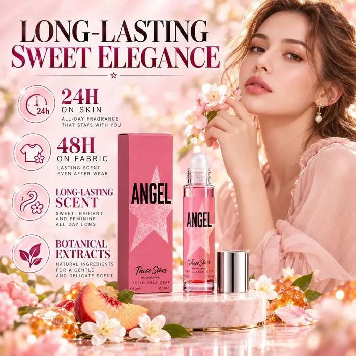 Huile de parfum en roll-on 10 ml, parfum fruité et gourmand, longue tenue, parfum de poche portable, cadeau pour femmes