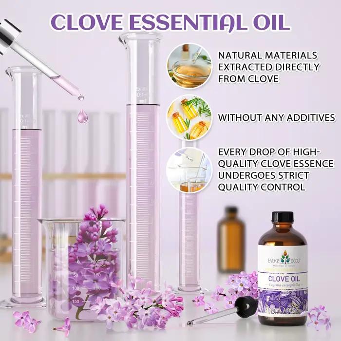 EVOKE OCCU huile essentielle de clou de girofle 118ML soins dentaires aromathérapie nettoyage Spray camomille gingembre mandarine Vetiver thym offre spéciale