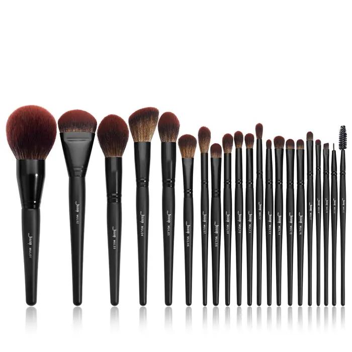 Jessup pinceaux de maquillage ensemble 3-21 pièces Premium synthétique grande poudre fond de teint correcteur fard