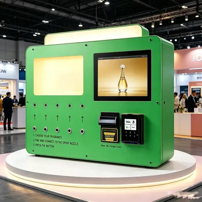 Distributeur automatique de parfum pour centres commerciaux, distributeur automatique de parfum en spray, distributeur automatique de parfum en libre-service, distributeur automatique de parfum person