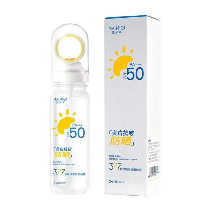 Crème solaire à haute protection SPF50+ SPF90+ PA+++ Imperméable Résistante à la transpiration Hydratation longue durée 50g/90ml