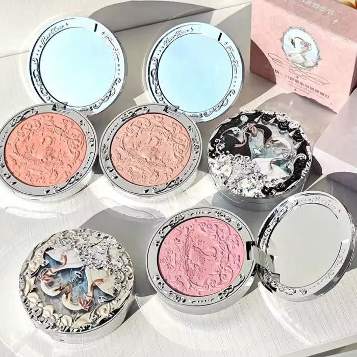 Flower Knows Swan Ballet Collection - Poudre blush mate gaufrée - Fard à joues - Cosmétique naturel éclaircissant longue