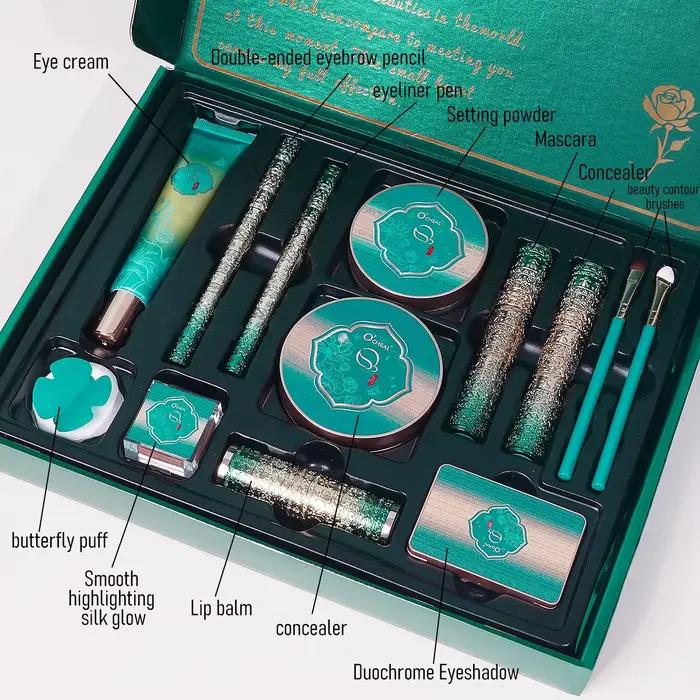 O'CHEAL Ensemble de maquillage 13 pièces : Baume à lèvres