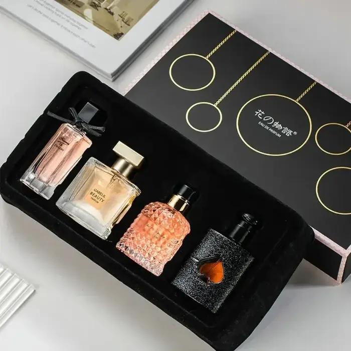 Coffret cadeau de parfum pour femme de 4 parfums floraux Woody longue durée 105 ml Collection