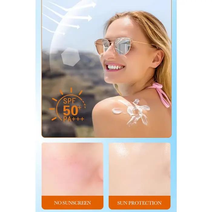SADOER Anti-UV/UVB réparation crème solaire pour le visage blanchissant imperméable résistant à la sueur SPF50 + PA +++ 50g